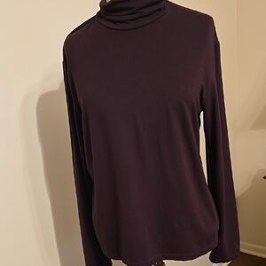 Ralph Lauren Turtle Neck Long Sleeve Rayon&Lyrca Brown XL NWOT